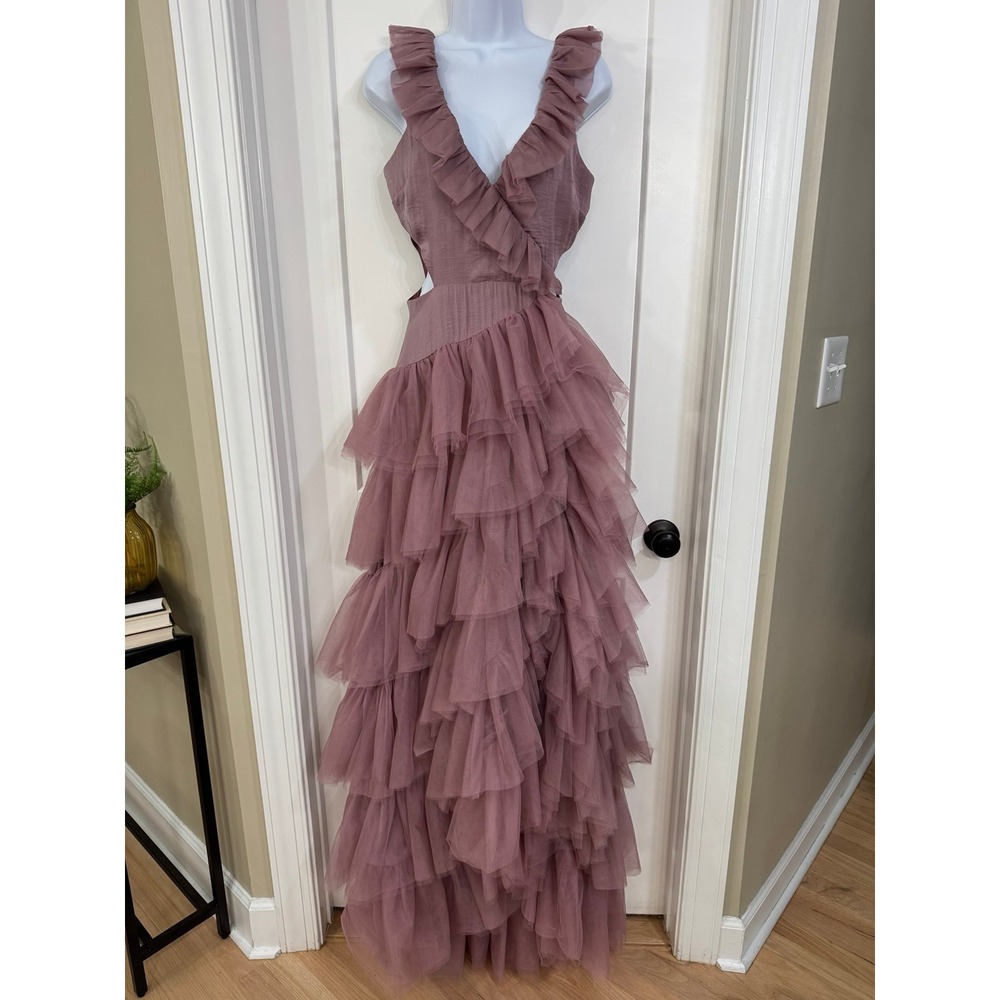 ADRIENNE IMPACT DRESS IN orchid size small